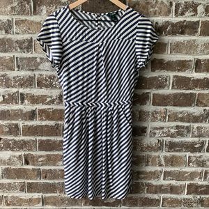 J. Crew Navy & White Striped Dress